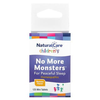 NatraBio, Children's No More Monsters, снотворное для детей, с натуральным вкусом банана, 125 мини-таблеток