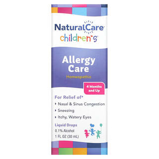 NatraBio, средство от аллергии для детей, от 4 месяцев, жидкие капли, 30 мл (1 жидк. унция)