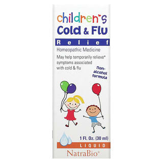 NatraBio, علاج الأنفلونزا والبرد للأطفال، 1 أونصة سائلة (30 مل)