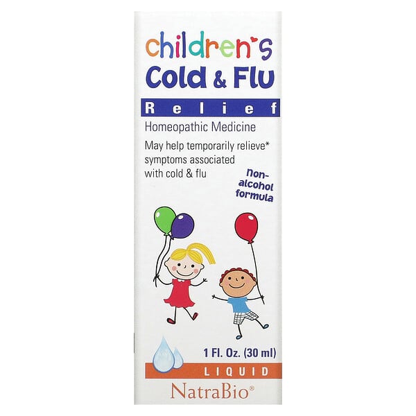 NatraBio, Children's Cold & Flu Relief, 1 fl oz (30 ml)