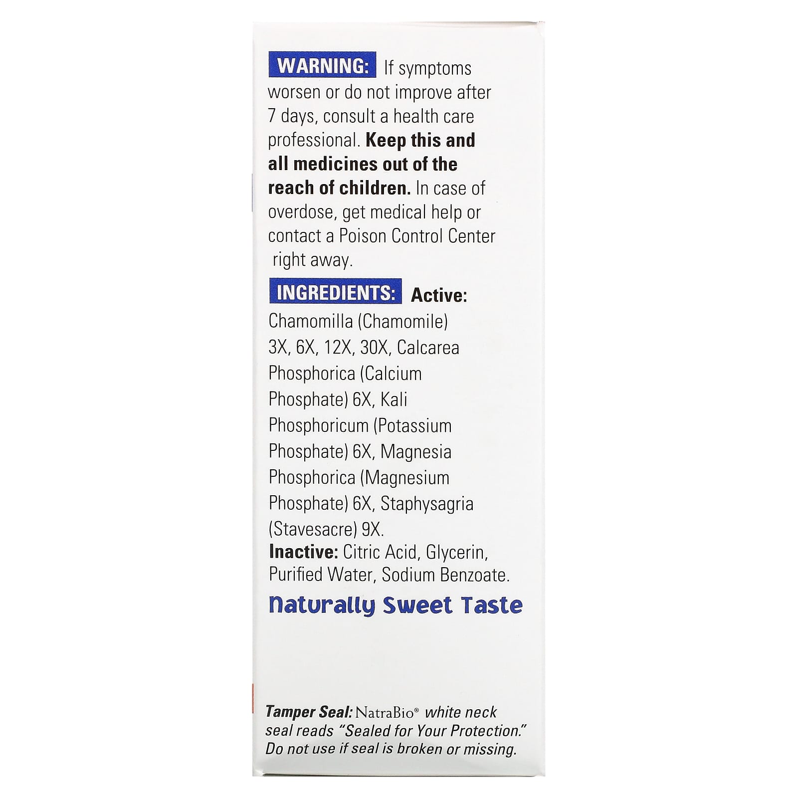 NatraBio, Children's Teething Relief, NonAlcohol Formula, Liquid, 1 fl
