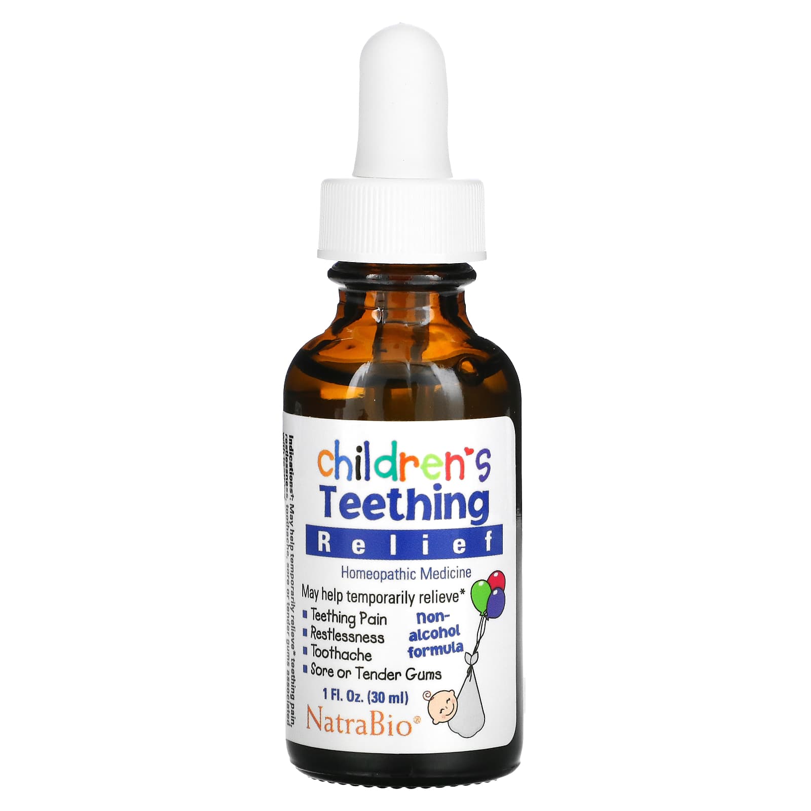 NatraBio, Children's Teething Relief, NonAlcohol Formula, Liquid, 1 fl