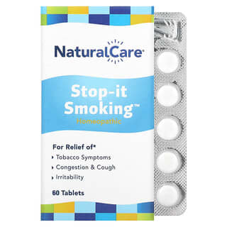NaturalCare, Stop-it Smoking, Entgiftungstabeltten, Nikotinfrei, 60 Tabletten