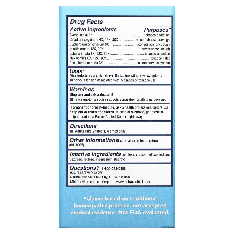 NaturalCare, Stop-it Smoking, 60 Tablets