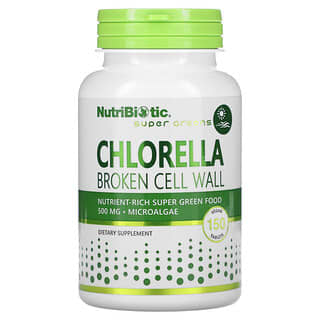 NutriBiotic, Super Greens, Clorela, 500 mg, 150 comprimidos veganos