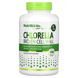 NutriBiotic, Clorela, 500 mg, 300 comprimidos veganos