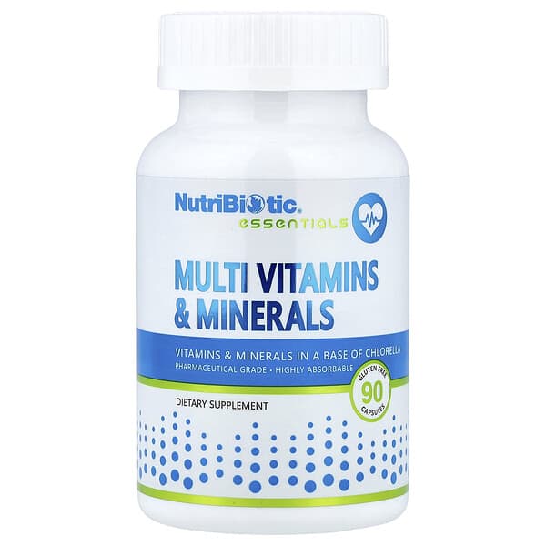 NutriBiotic Essentials, Multi Vitamins & Minerals, 90 Capsules