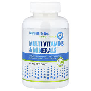 NutriBiotic, Essentials, Multivitaminen & Mineralen, 180 Capsules