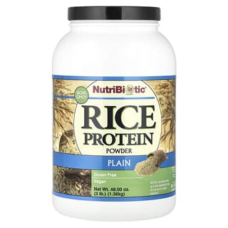 NutriBiotic, Rice Protein Powder, Plain, 3 lb (1.36 kg)