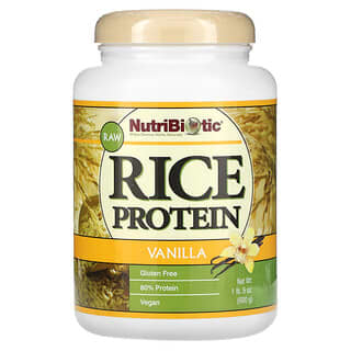 NutriBiotic, 未加工大米蛋白，香草香，1 磅 5 盎司（600 克）