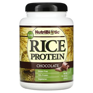 NutriBiotic, Protéines de riz brut, chocolat, 650 g
