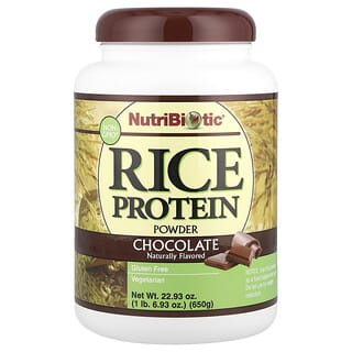 NutriBiotic, Rice Protein Powder, Reisproteinpulver, Schokolade, 650 g (1 lb. 6,93 oz.)