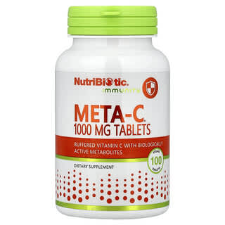 NutriBiotic, Immunitet, Meta-C, 1 000 mg, 100 veganska tabletter