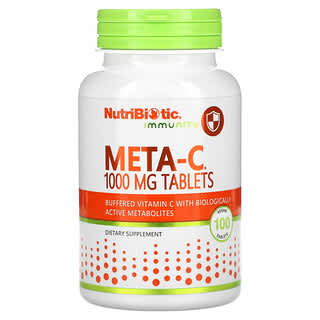 NutriBiotic, Immunity, Meta-C, 1000 мг, 100 веганских таблеток