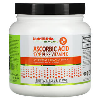 NutriBiotic, Inmunidad, Ácido ascórbico, Vitamina C 100% pura, Polvo cristalino, 1 kg (2,2 lb)