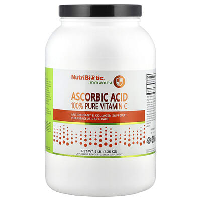 NutriBiotic, Body Resistance, Ascorbic Acid, Pure Vitamin C, Crystalline Powder, 5 lbs (2.26 kg)