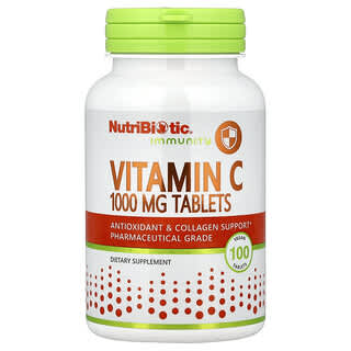 NutriBiotic, Immunitet, Vitamin C, 1,000 mg, 100 Veganske tabletter