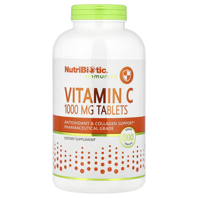 NutriBiotic, Body Defense, Vitamin C, 1,000 mg, 500 Vegetarian Tablets