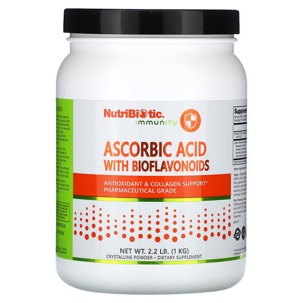 NutriBiotic, Immunity, 바이오플라보노이드 함유 아스코르브산, 1kg(2.2lb)