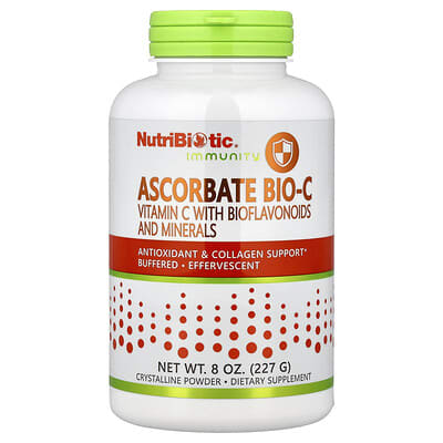 NutriBiotic, Body Resistance, Ascorbic Acid Bio-C Powder, Vitamin C with Bioflavonoids and Minerals, 8 oz (227 g)