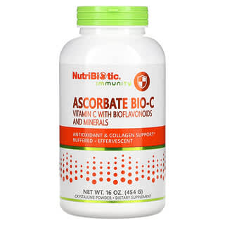 NutriBiotic, Immunity, ascorbato Bio-C, vitamina C con bioflavonoidi e minerali, 454 g