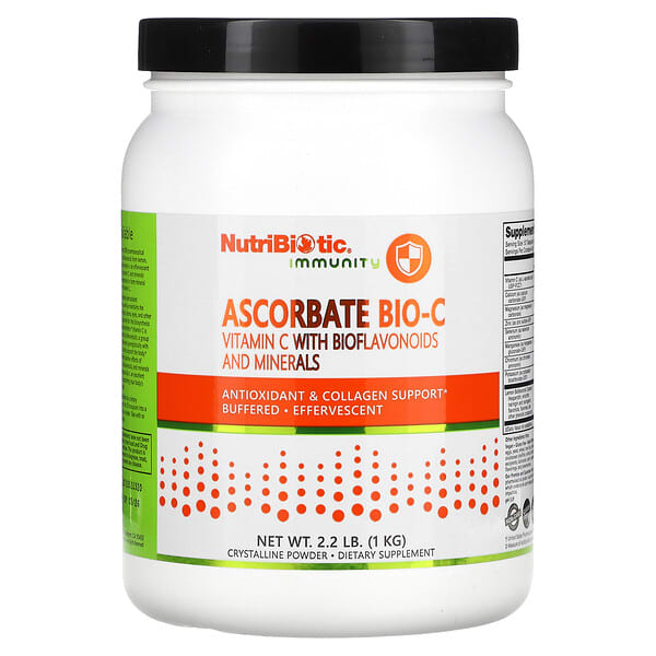 NutriBiotic, 機體防禦力，抗壞血酸 Bio-C，含生物類黃酮和礦物質的維生素 C，2.2 磅（1 千克）