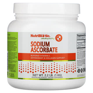 NutriBiotic, Inmunidad, Ascorbato de sodio, Polvo cristalino, 1 kg (2,2 lb)