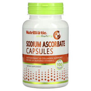 NutriBiotic, Immunité, Ascorbate de sodium, 100 capsules vegan