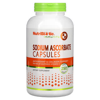 NutriBiotic, Immunité, Ascorbate de Sodium, 250 capsules vegan