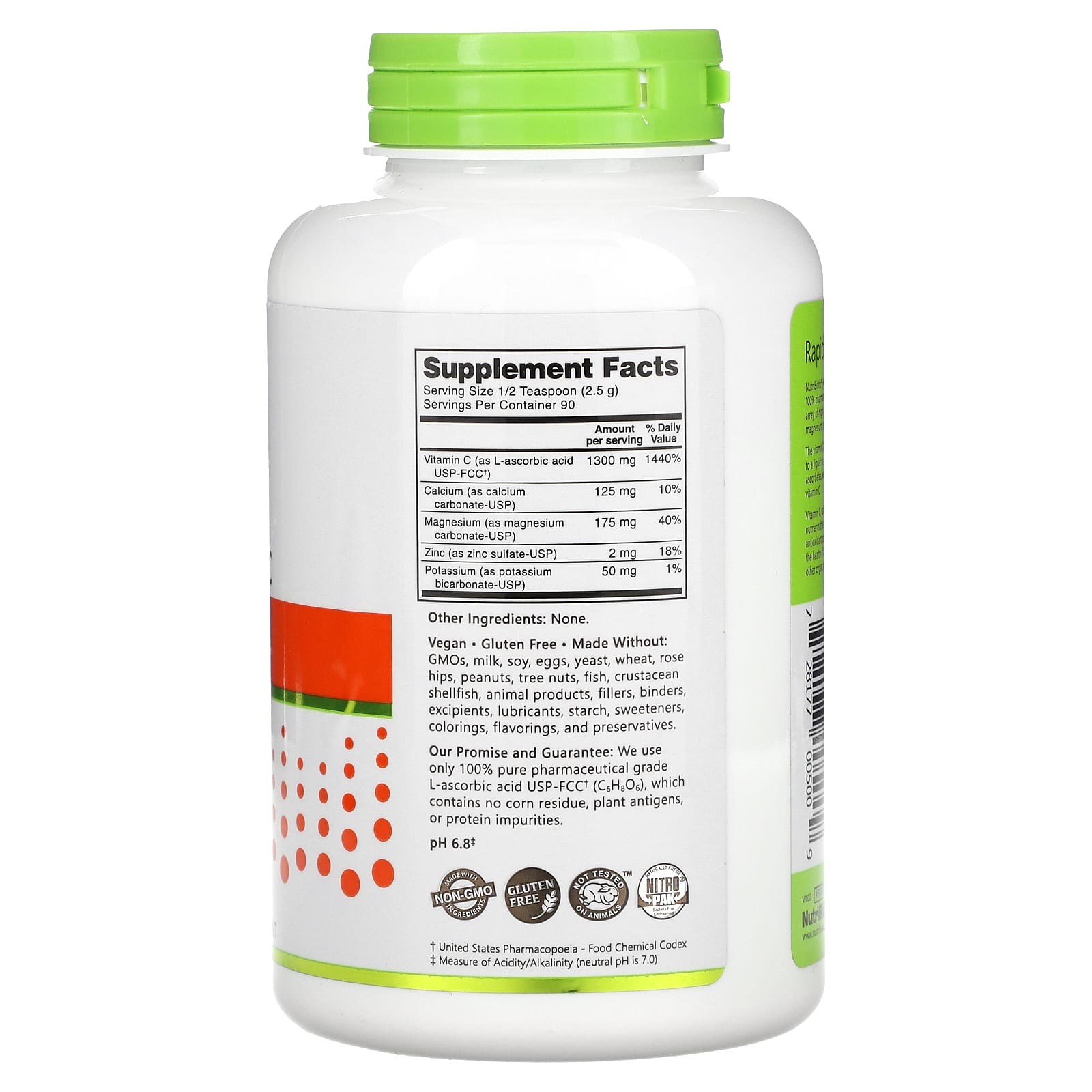 NutriBiotic, Immunity, HypoAller C, Vitamin C with Calcium, Magnesium