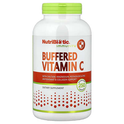 NutriBiotic, Body Defense, with Buffered Vitamin C and Calcium, Magnesium, Potassium, and Zinc, 250 Gluten-Free Capsules