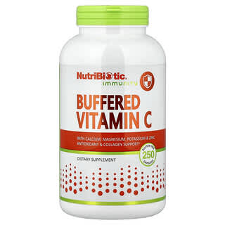 NutriBiotic, Kekebalan, Vitamin C Tertimbal, 250 Kapsul Bebas Gluten