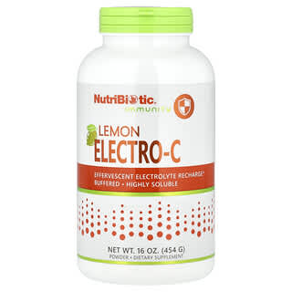 NutriBiotic, Immunity, Poudre de citron Electro-C, 454 g