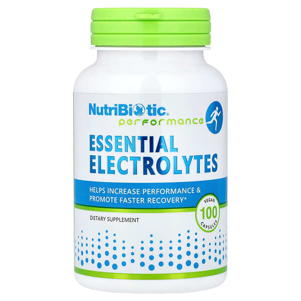NutriBiotic, Performance, Essential Electrolytes, 100 Vegan Capsules