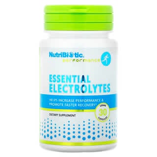 NutriBiotic, Rendimiento, Electrolitos esenciales, 30 cápsulas veganas