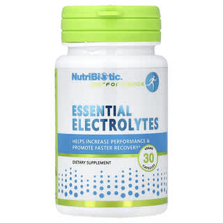NutriBiotic, Rendimiento, Electrolitos esenciales, 30 cápsulas veganas