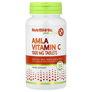 NutriBiotic, Immuniteit, Amla Vitamine C, 1.000 mg, 30 Veganistische Tabletten