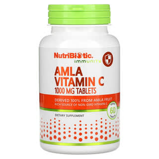 NutriBiotic, Immunité, Vitamine C à l'amla, 1000 mg, 60 comprimés végans