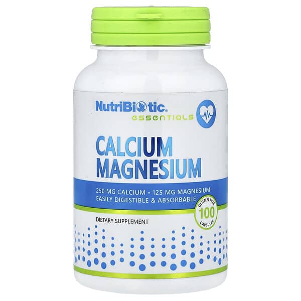 Essentials, Calcium Magnesium, 100 Gluten Free Capsules