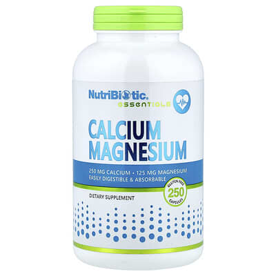 NutriBiotic, Essential Calcium & Magnesium, 250 Capsules