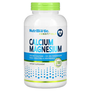 NutriBiotic, Essentials, Calcium Magnesium, 250 Capsules