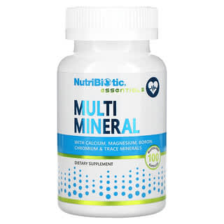 NutriBiotic, Essentials, Multi Mineral, 100 Gluten Free Capsules