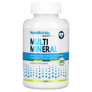 NutriBiotic, Essentials, Multi Mineral, 250 Gluten Free Capsules