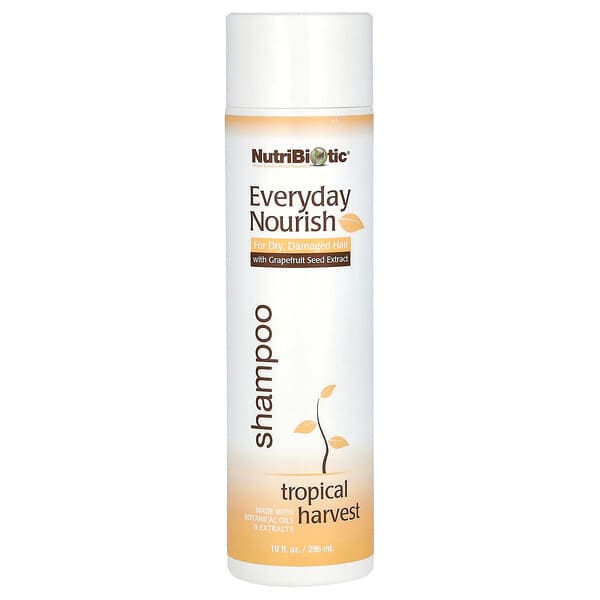 NutriBiotic, 에브리데이 너리시 샴푸, 건성 및 손상 모발용, 트로피컬 하비스트, 296ml(10fl oz)