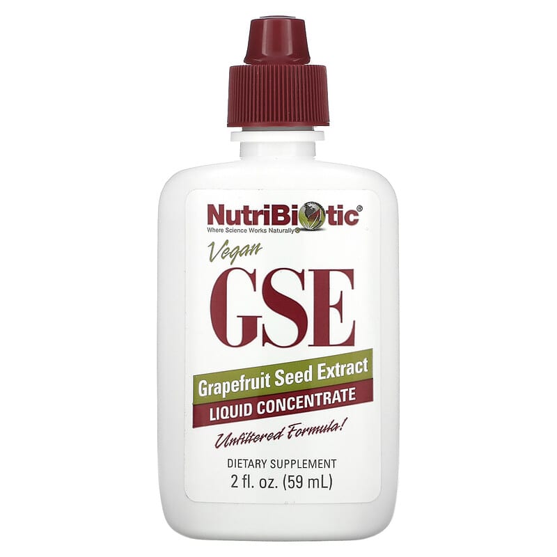 Заказать NutriBiotic, веганский экстракт семян грейпфрута GSE, жидкий концентрат, 59 мл