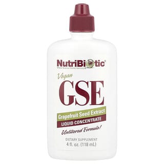 NutriBiotic‏, תמצית צמחית של זרעי אשכוליות GSE, נוזל מרוכז, 100 מ"ג, ‏‏118 מ"ל (4 אונקיות נוזל)