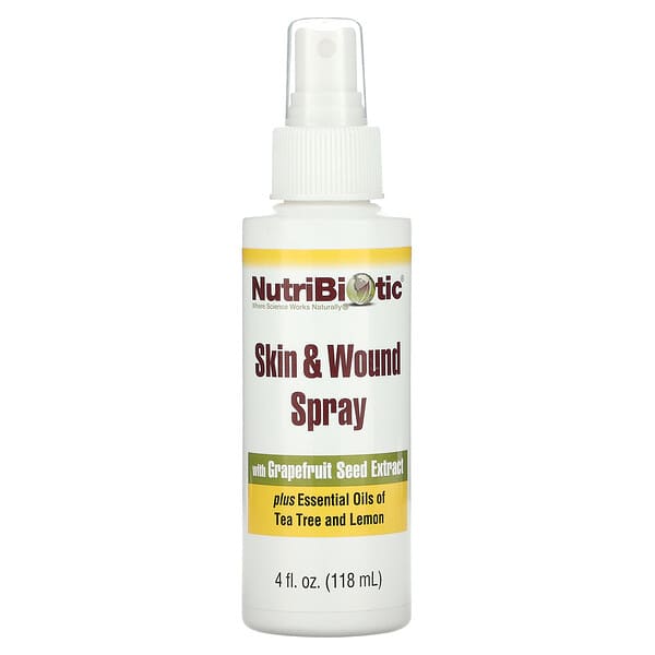 NutriBiotic, Skin & Wound Spray mit Grapefruitkernextrakt, 118 ml (4 fl. oz.)