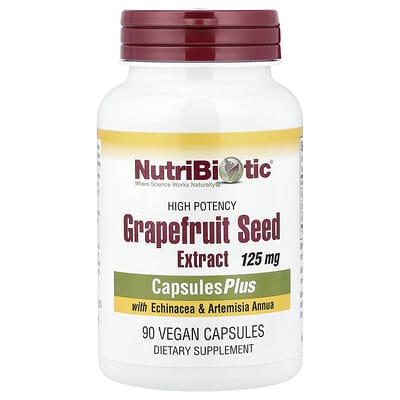 NutriBiotic, Grapefruit Seed Extract with Purple Daisy and Artemisinin, 90 Capsules
