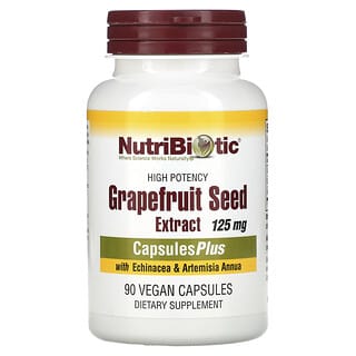 NutriBiotic, High Potency Grapefruit Seed Extract with Echinacea & Artemisia Annua, 125 mg, 90 Vegan Capsules
