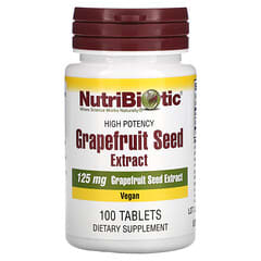 NutriBiotic, Grapefruit Seed、エキス、125 mg、100 粒